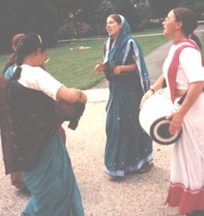 Devotees chanting on the OSU campus
